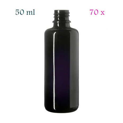 50 ml DIN18 fles, Miron violet glas FL-50 