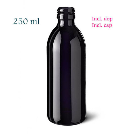 Miron violet glas 250 ml waterfles, type Aquarius, FL-WA-250
