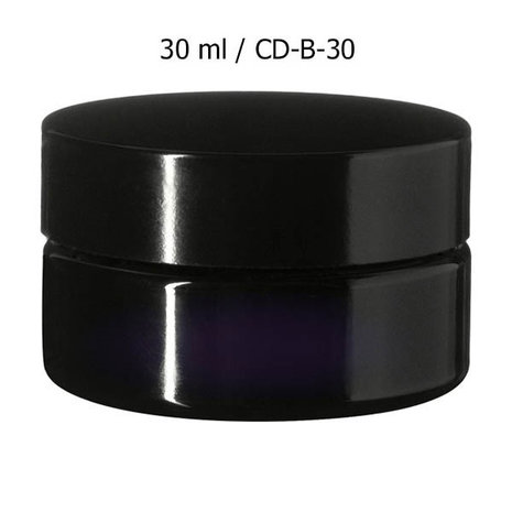 30 ml brede cosmeticapot Sirius, Miron violet glas CD-B-30