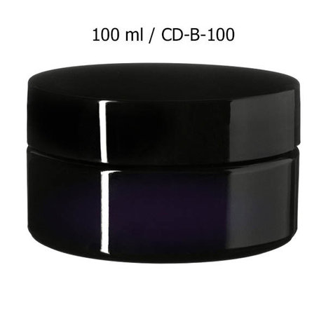 100 ml brede cosmeticapot Sirius, Miron violet glas CD-B-100