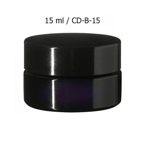 15 ml brede cosmeticapot Sirius, Miron violet glas CD-B-15