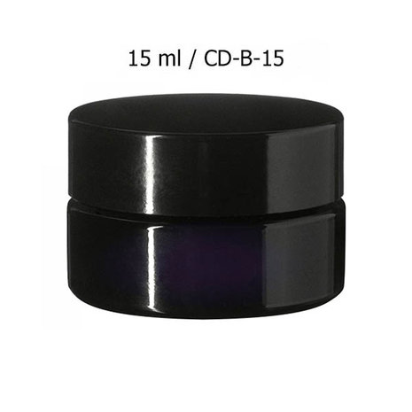 15 ml brede cosmeticapot Sirius, Miron violet glas CD-B-15