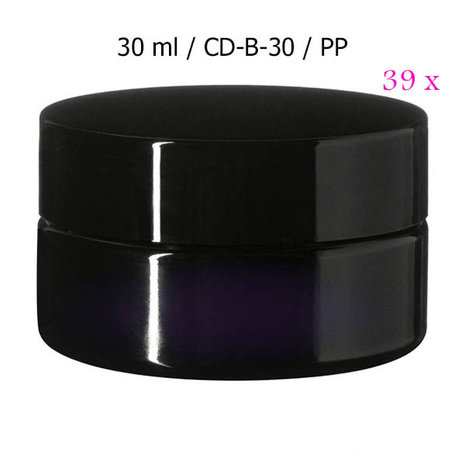 39 x 30 ml brede cosmeticapot Sirius, Miron violet glas CD-B-30