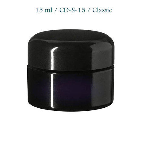 15 ml cosmeticapot Ceres, Miron violet glas CD-S-15 