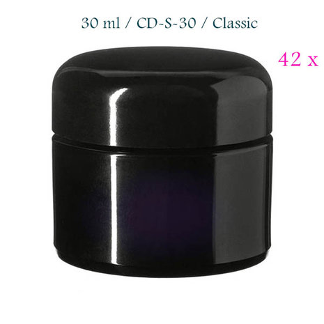 42 x 30 ml cosmeticapot Ceres, Miron violet glas CD-S-30