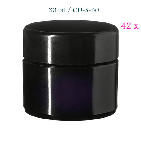 42 x 30 ml cosmeticapot Ceres, Miron violet glas CD-S-30