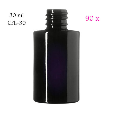 90 x 30 ml cosmeticafles Virgo, Miron violet glas CFL-30