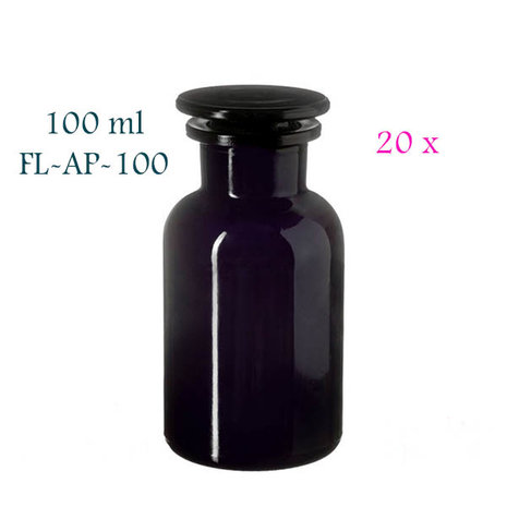 20 x 100 ml apothekerspot Libra, Miron violet glas FL-AP-100