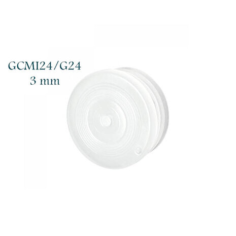 Losse schenkhulp, 3 mm gat, GCMI24,  voor Miron violet glas fles 200 ml FL-200