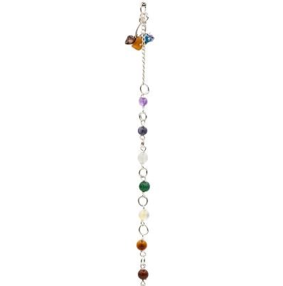 Seleniet pendel met chakra-ketting