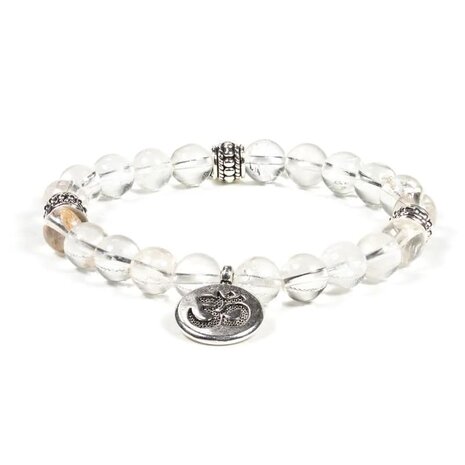 Bergkristal armband met ohm