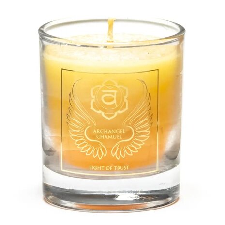 Chamuël / Chakra 2 stearine votive in geschenkverpakking