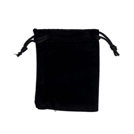 Fluwelen zakje zwart XS, 7 x 9 cm