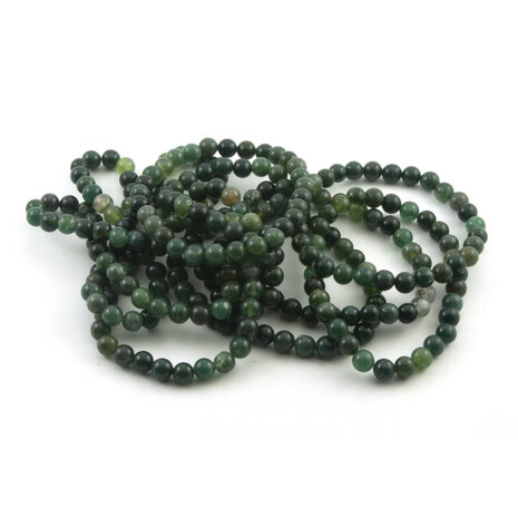 Mosagaat armband, 6 mm kralen
