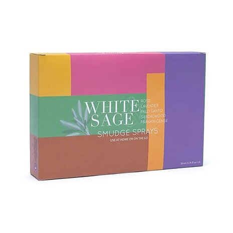 Aromafume witte salie smudge spray set, 6x50 ml