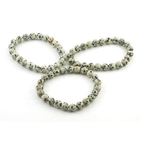 Dalmatiner jaspis armband, 8 mm kralen