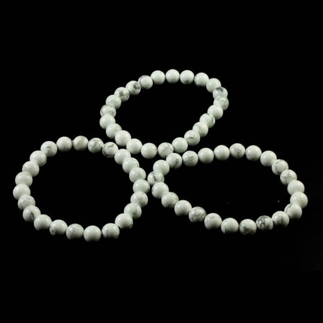 edelsteen armband, 8 mm magnesiet kralen