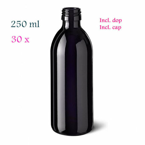 30 x 250 ml Aquarius waterfles, Miron violet glas