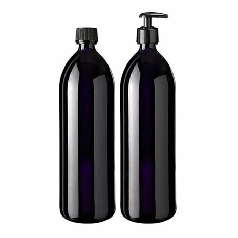 Miron Aquarius 500 ml waterfles met schroefdop en pompdop bij Just Flow - webwinkel met violet glas, edelsteenremedies, edelstenen, wierook en spirituele artikelen in Vlissingen (Zeeland)