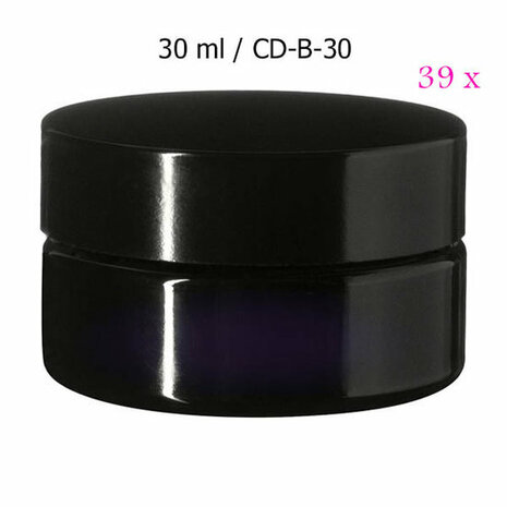39 x 30 ml Sirius cosmeticapot , Miron violet glas