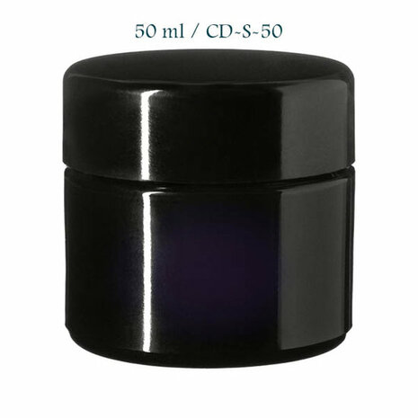 50 ml Ceres cosmeticapot met modern of klassiek deksel, Miron violet glas