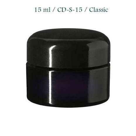 15 ml cosmeticapot Ceres, Miron violet glas CD-S-15