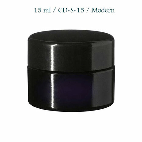 15 ml cosmeticapot Ceres, Miron violet glas CD-S-15  - Just Flow - webwinkel met violet glas, edelsteenremedies, edelstenen, si