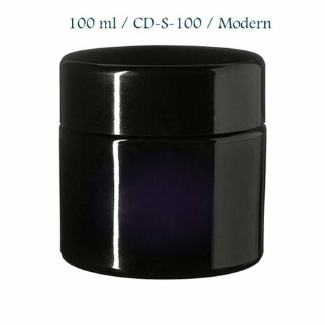 100 ml cosmeticapot Ceres, Miron violet glas CD-S-100 met modern deksel bij Just Flow - webwinkel met violet glas, edelsteenremedies, edelstenen, wierook en spirituele artikelen in Vlissingen (Zeeland)