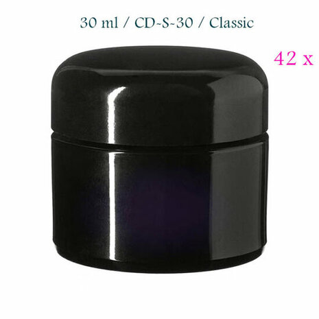 42 x 30 ml cosmeticapot Ceres, Miron violet glas CD-S-30 bij Just Flow - webwinkel met violet glas, edelsteenremedies, edelstenen, wierook en spirituele artikelen in Vlissingen (Zeeland)