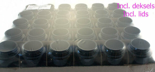 30 x 200 ml pot Carina, Miron violet glas. Miron artikelnummer SM140008-204 bij Just Flow - webwinkel met violet glas, edelsteenremedies, edelstenen, wierook en spirituele artikelen in Vlissingen (Zeeland)