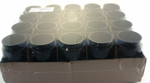 20 x 300 ml Saturn wijdhalspot, Miron violet glas. Miron art. nr SM130028-204 bij Just Flow - webwinkel met violet glas, edelsteenremedies, edelstenen, wierook en spirituele artikelen in Vlissingen (Zeeland)