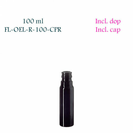 100 ml Pollux ronde oliefles, Miron violet glas
