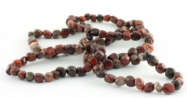 Jaspis brecci nugget armband - Just Flow - webwinkel met violet glas, edelsteenremedies, edelstenen, sieraden, pendels, orakelk