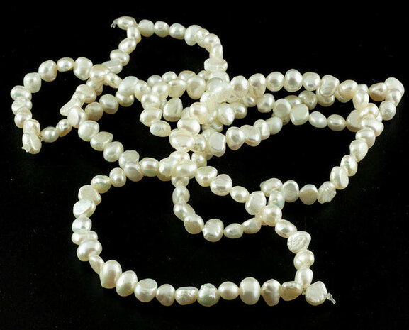 Zoetwaterparel armband, wit - Just Flow - webwinkel met violet glas, edelsteenremedies, edelstenen, sieraden, pendels, orakelka