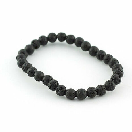 Lavasteen armband - Just Flow - webwinkel met violet glas, edelsteenremedies, edelstenen, sieraden, pendels, orakelkaarten, wie