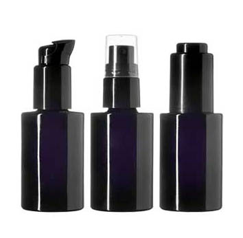 Miron 30 ml violet glas cosmeticafles Virgo CFL-30 met verschillende doppen