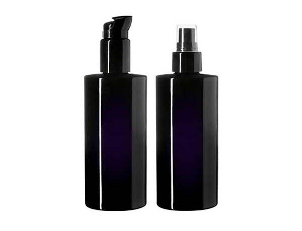 Miron 200 ml violet glas cosmeticafles Virgo CFL-200 met Metropolitan en Sinfonia dop