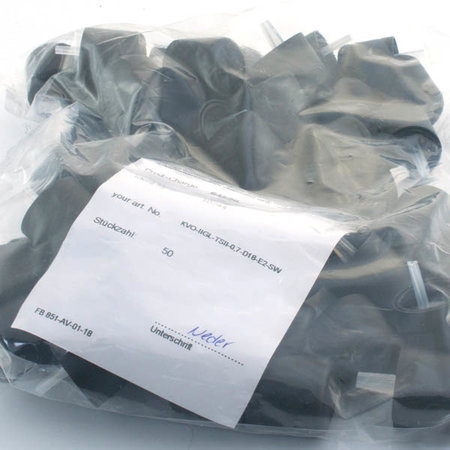 50 x Miron kindveilige DIN18 druppeldop - 2 mm (voor Orion flessen)