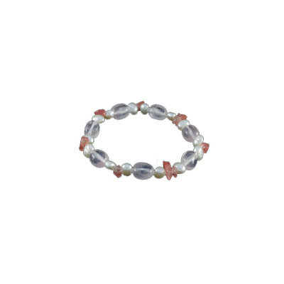 Armband parels/rozekwarts