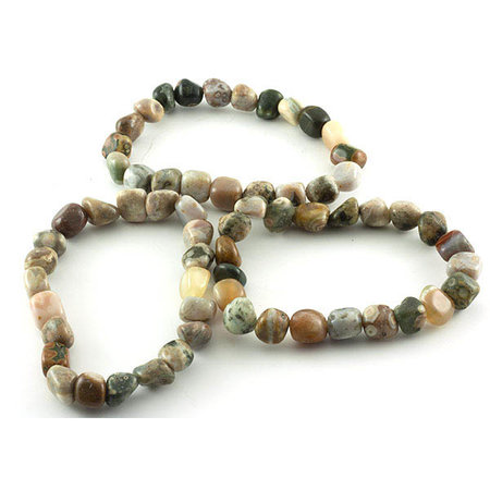 Oceaan jaspis armband, 8-10 mm nuggets