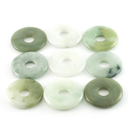 Jade donut / pi stone, 3 cm