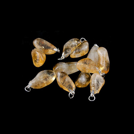 Citrine tumbled pendant