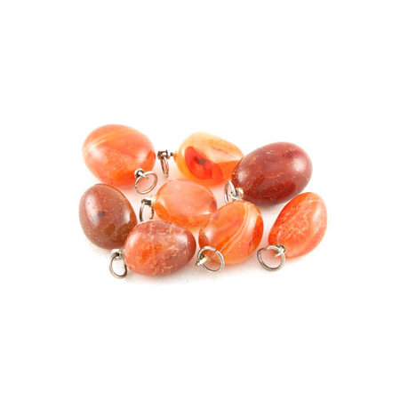 Carnelean tumbled pendant