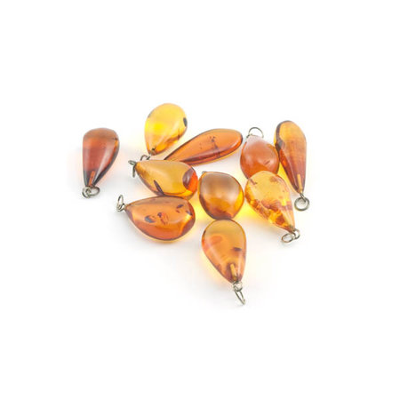 Amber tumbled pendant, Large