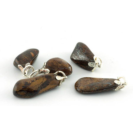 Bronzite tumbled pendant