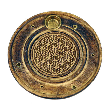 Wierookbrander Flower of Life voor wierook en kegeltjes