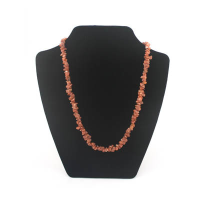 Donker oranje aventurijn splitketting 45 cm