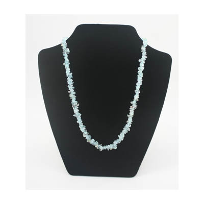 Blauwe topaas splitketting 45 cm