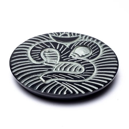 Incense Burner with Ohm Motif for Sticks and Cones
