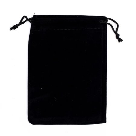 Black Velvet Pouch, S, 10 x 14 cm